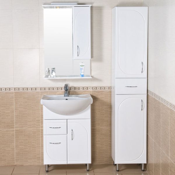 Тумба с умывальником Аква-Родос Оптима 01S0155 55 см белая