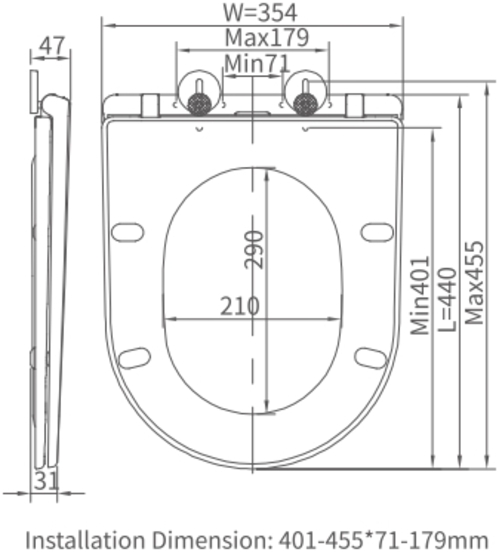 Сиденье для унитаза EGO RPD-06 премиум полипропиленовое