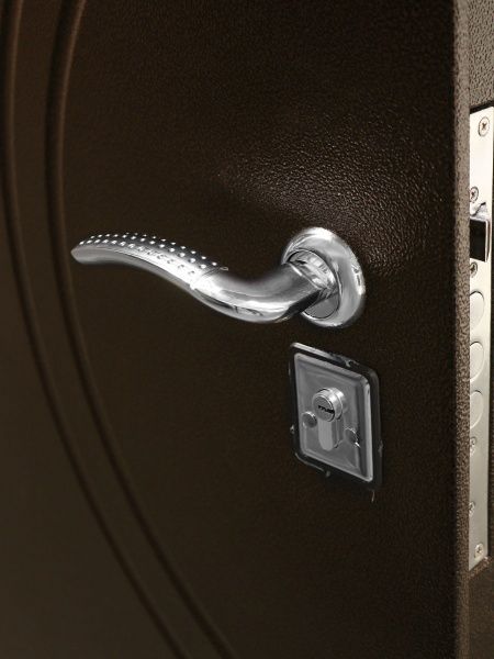 Двері вхідні Y1S03C56+M03C темно-коричневий 2050x960мм праві