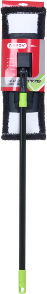 Швабра плоская для пола OBERY микрофибра 40 см