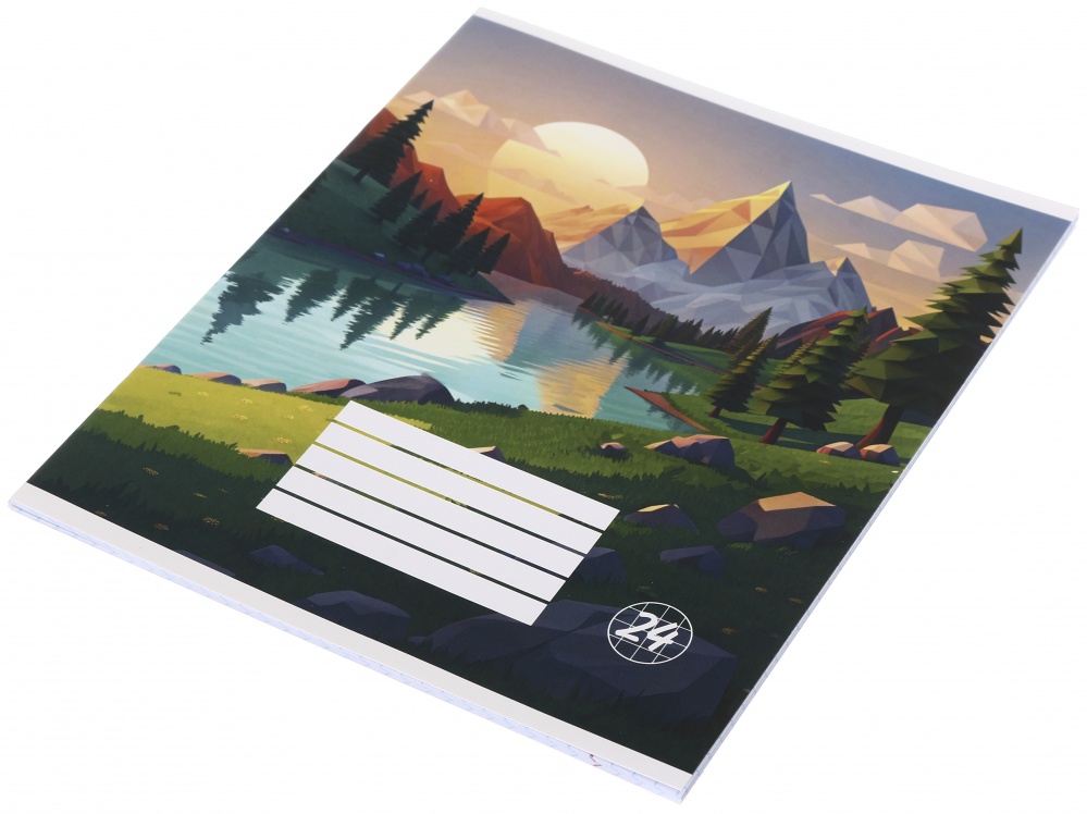 Тетрадь школьная Pixel landscape1_25 24 листа в клеточку Nota Bene