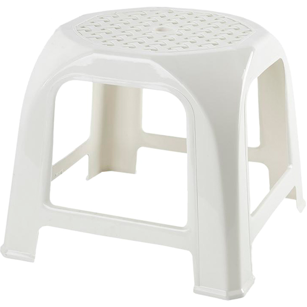 Табурет пластиковый Алеана Малыш 27x31,9x31,9 см белая роза 
