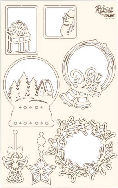 Чипборд для скрапбукинга New Years magic 4 Rosa Talent