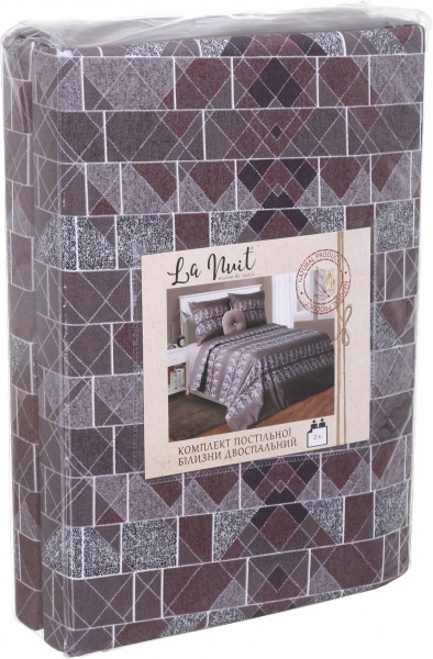 Комплект постільної білизни Basic Діметрі 2.0 фіолетовий La Nuit 