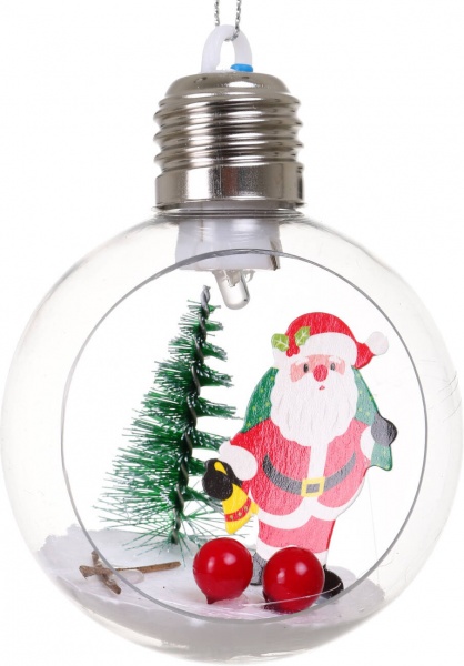 Декоративна підвіска Куля 8 см прозорий HFB2186