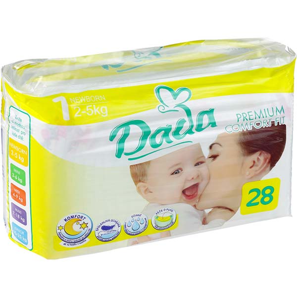 Підгузники Dada Premium Jumbo NewBorn 2-5 кг 28 шт