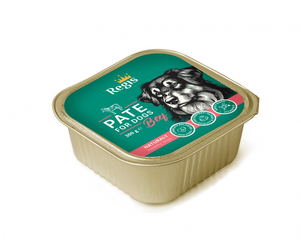 Паштет для собак усіх порід Regis з яловичиною 300 г