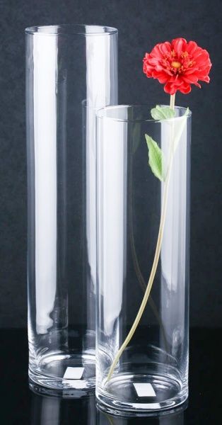 Ваза скляна Циліндр 13х50 см