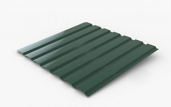 Профнастил глянцевый PSM H-15 0,45x1155x2000 мм RAL 6005 зелёный