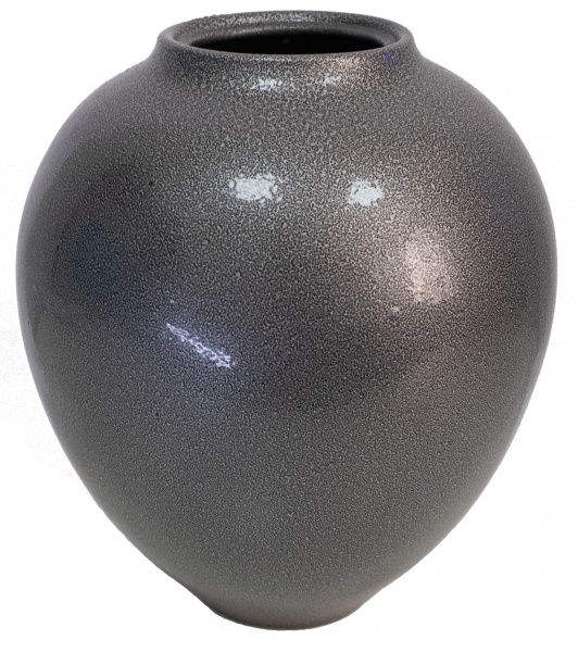 Ваза керамическая Nana ceramics Велеса 28 см антик серебро 