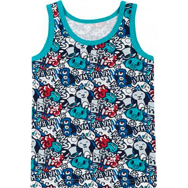 Майка детская для мальчика Bibo 44032 р.140 белый с зеленым