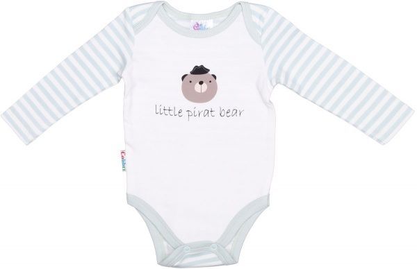 Боди Colibrі с длинным рукавом в полоску little bear pirat р.80 бежевый/оливковый CLB003 