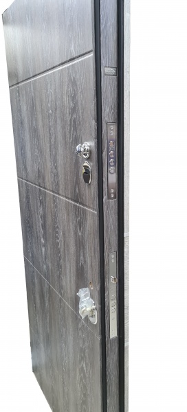 Двері вхідні Булат House-3 дуб графіт / дуб шале графіт 2050x850 мм ліві