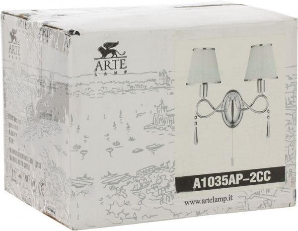 Бра Arte Lamp Logico 2x40 Вт E14 хром A1035AP-2CC 