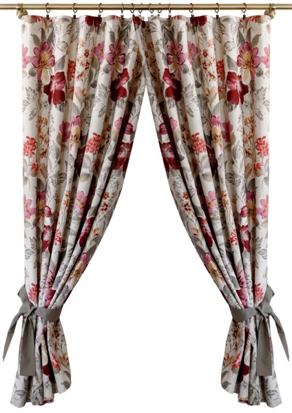 Штора Цветок бордо La Nuit