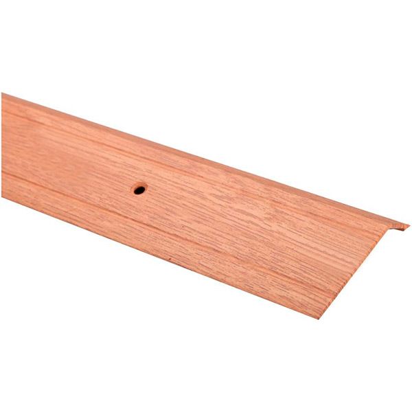 Поріжок алюмінієвий 18-А Лугалпроф профільований з отворами 5х60x1800 мм дуб натуральний 