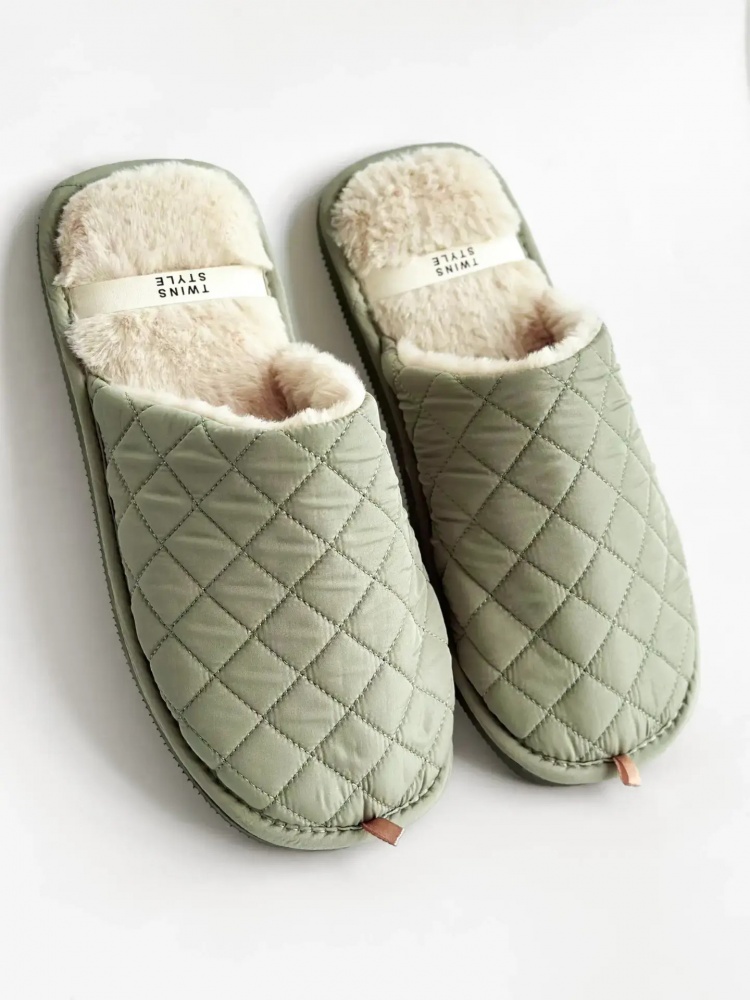 Тапки домашние Twins HS-LUX стеганные 15882 р.42/43 темно-зеленый
