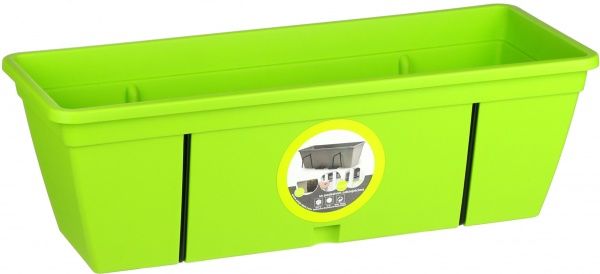 Ящик балконний з кріпленням Sanja IPPI Анверсо ківі прямокутний 15,8л салатовий 