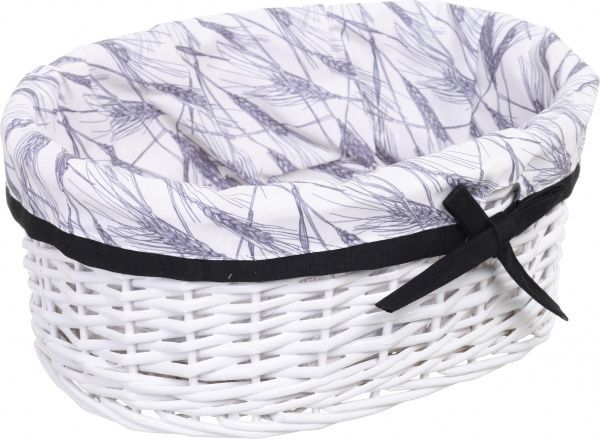 Кошик плетений Tony Bridge Basket з текстилем 40х32х17 см HQN20-2CD-3 
