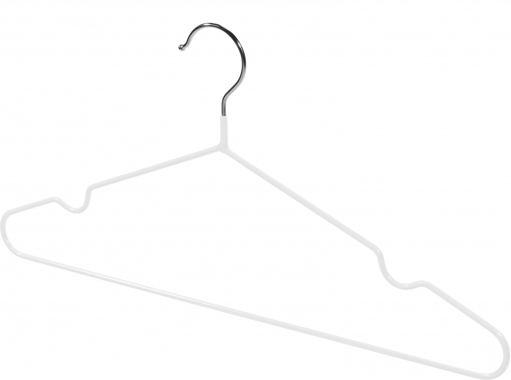 Набор плечиков Vivendi металлические с силиконовым покрытием белые 10 шт.