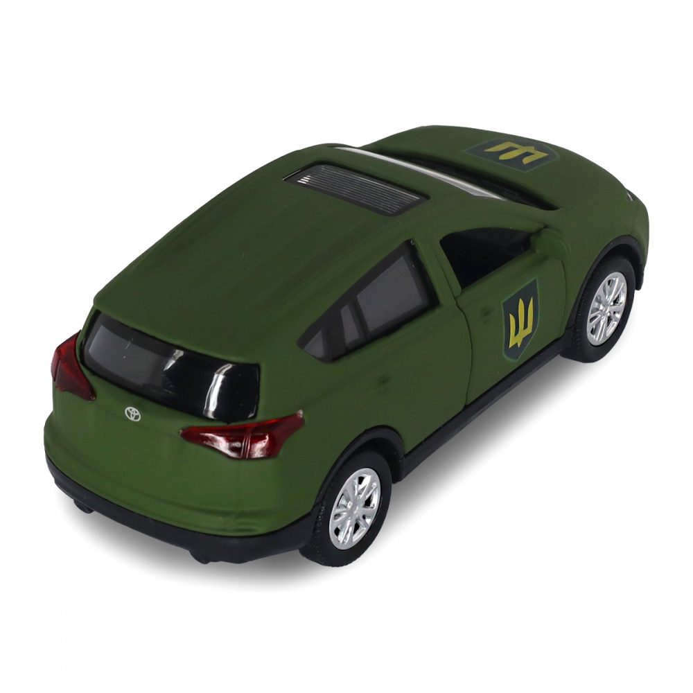 Автомодель TechnoDrive 1:32 серии Шевроны Героев Toyota RAV4 Сухопутные войска ВСУ KM6198M2