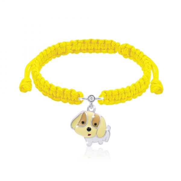 Браслет плетений UMa&UMi Щенятко жовте