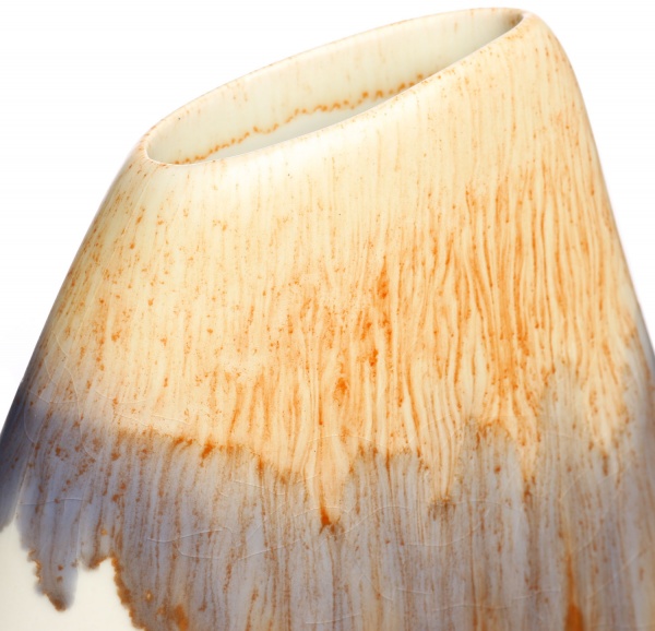 Ваза керамическая оранжевая охра 25 см Bernardo