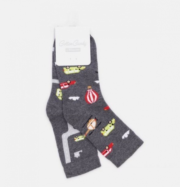 Шкарпетки дитячі для хлопчиків Steven 14368 р. 26-28 сірий меланж 