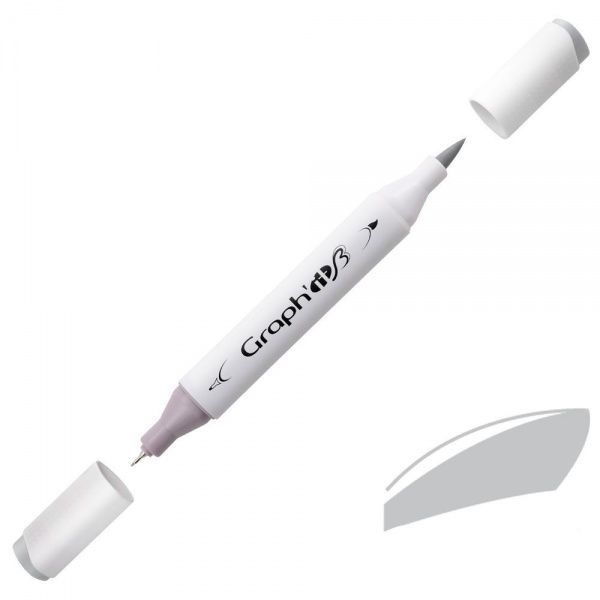 Маркер двосторонній Graph'it GI89504 нейтральний сірий 4 