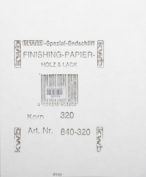 Наждачний папір KWB 23х28 см Р320 840320