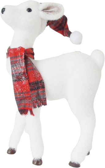 Декоративная фигура Олень в шарфе и шапке 40 см 