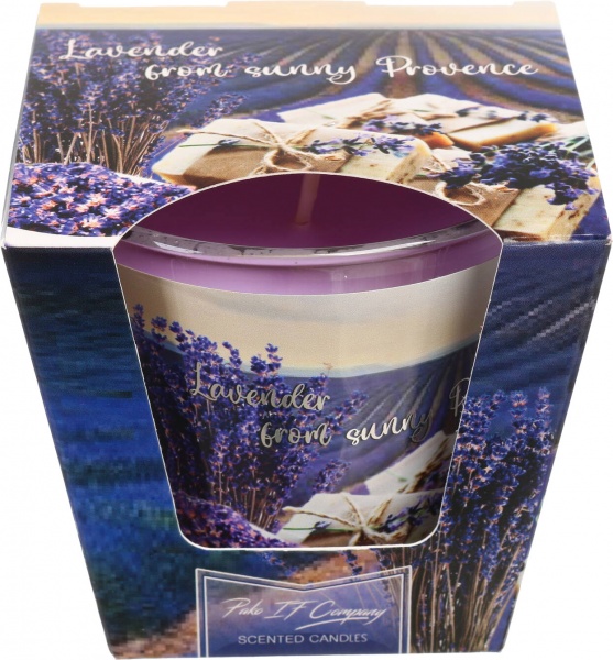 Свеча в стакане Pako-If Tindra лавандовое поле (3103) 