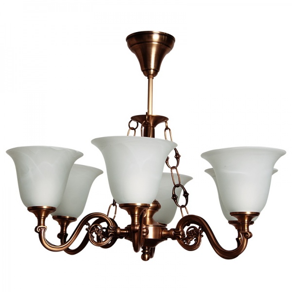 Люстра підвісна Фабрика Світла Еллада 5x60 Вт E27 патина бронза НСБ 01-6х60-161