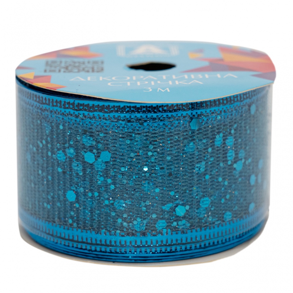 Стрічка декоративна з блискітками 082772