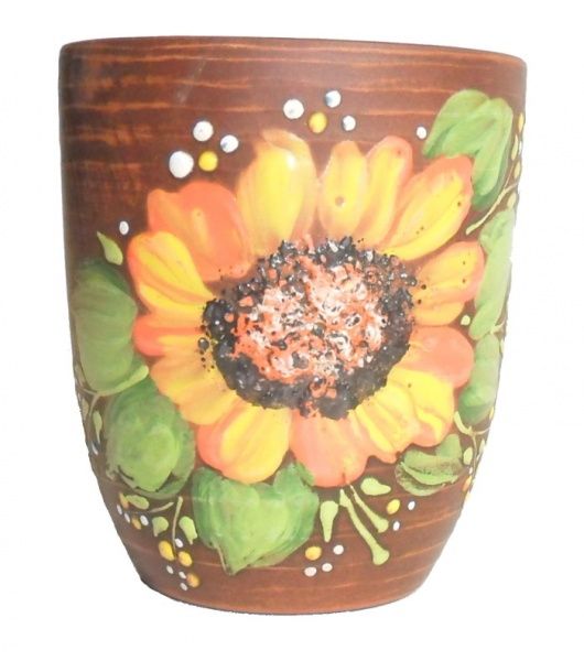 Чашка Соняшник 300 мл Український гончарний посуд