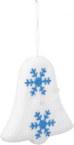 Декоративная подвеска Shunda колокольчик 11 см бело-синий SDE213411WB