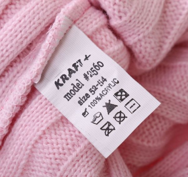 Шапочка детская для девочки Kraft+ 2560 р.52 светло-розовый 