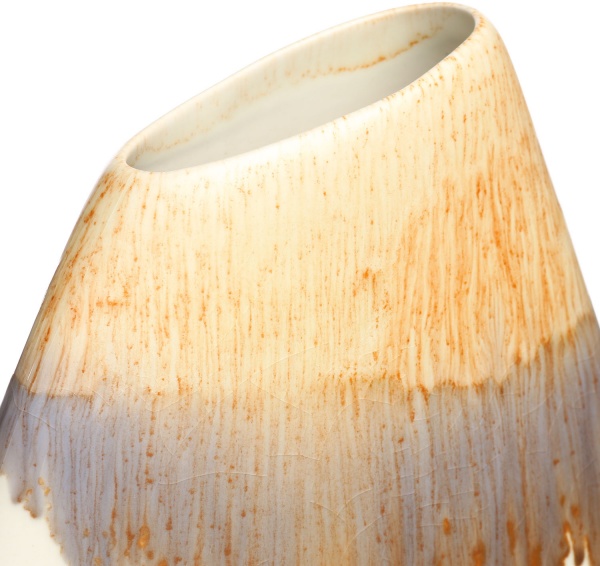 Ваза керамическая оранжевая охра 30,5 см Bernardo