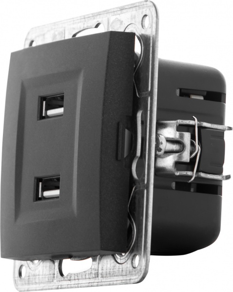 Розетка USB подвійна LXL Tesla TLXL3533A графіт 8536699090