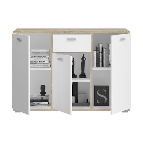 Комод Космо 3Д1Ш 1200х841х480 дуб сонома /белый 