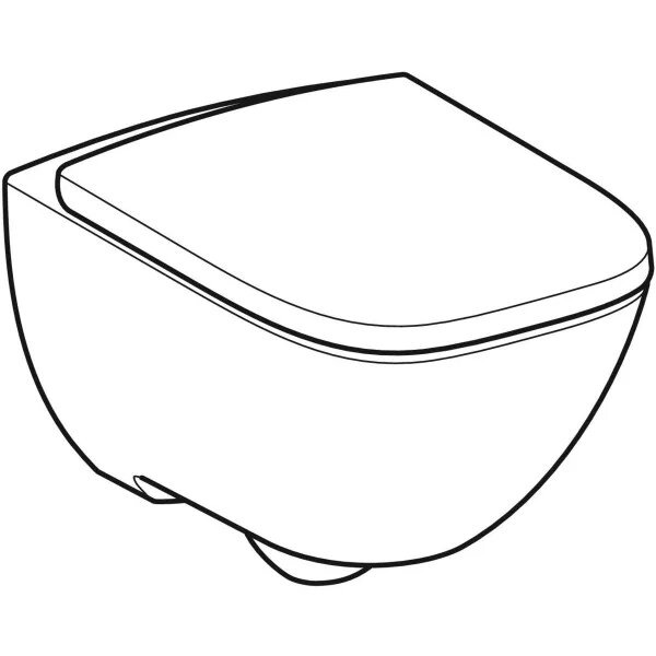 Унітаз підвісний Geberit MODO Round Rimfree 502.939.00.1, закрита форма, з швидкоз'ємним сидінням soft-close