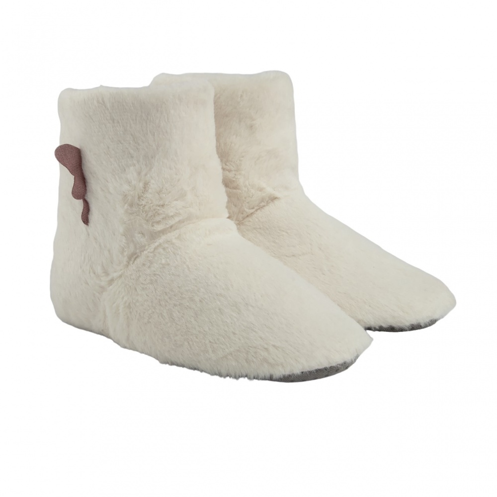 Капці домашні Twins хутрянi з крильцями р.36/37 молочний