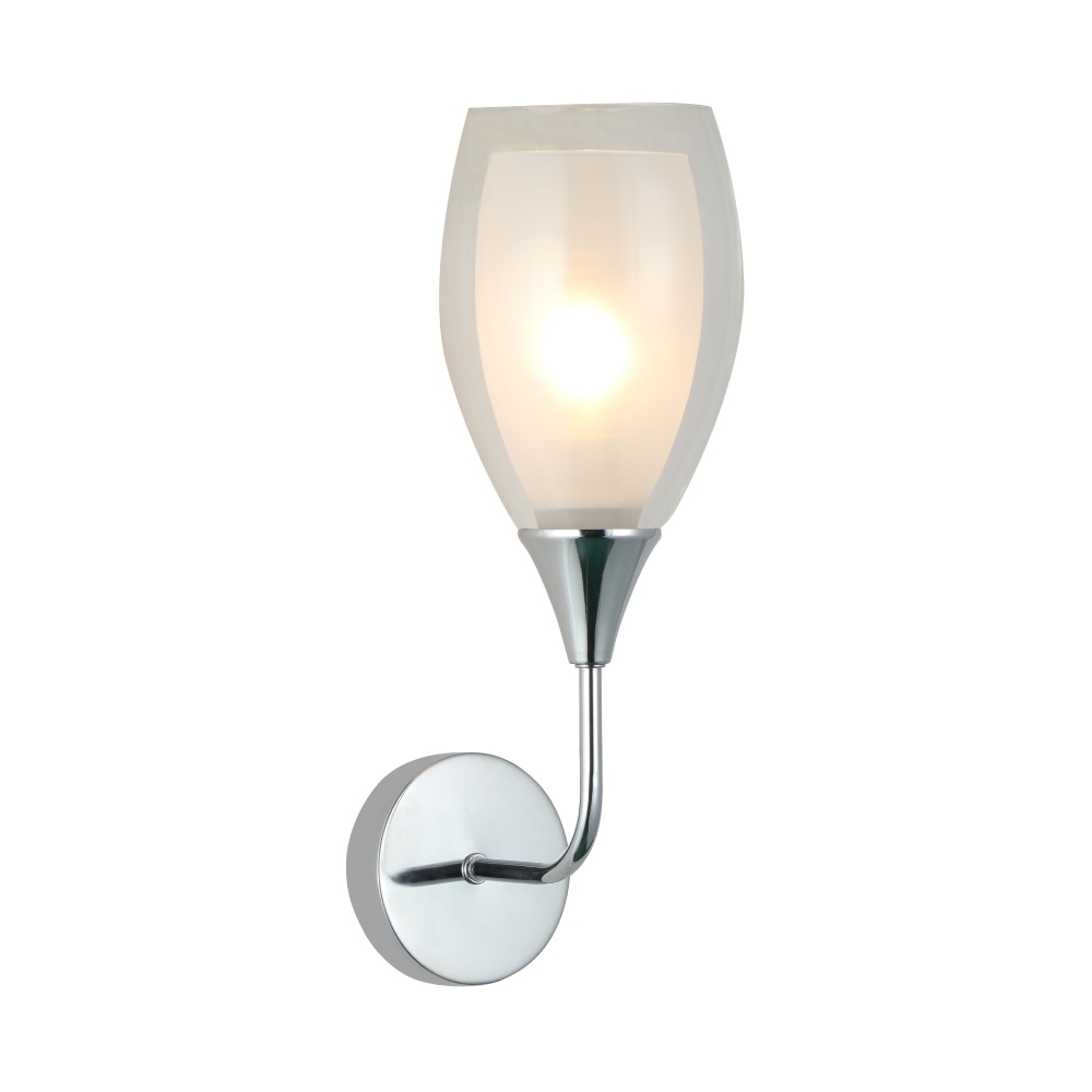 Бра Miorro Elena 160х115х350 мм металл/стекло 40 Вт E14 хром 51-311-143