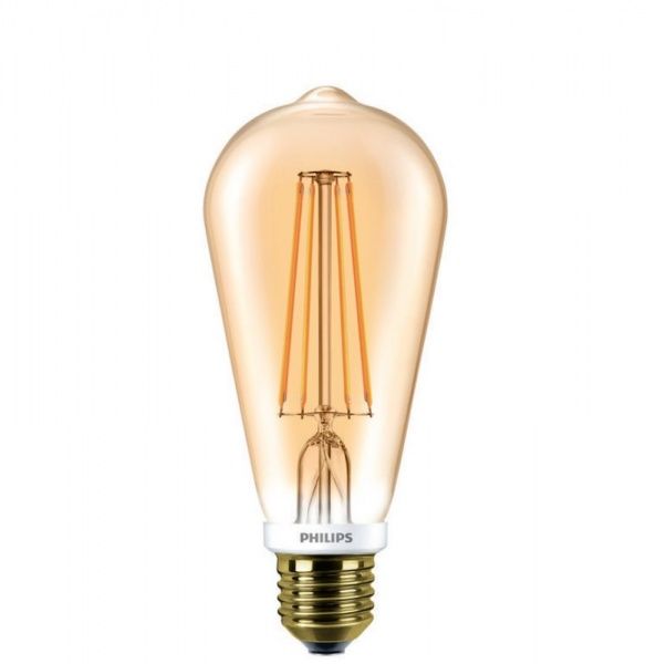 Лампа светодиодная Philips Gold Dimm 7 Вт ST64 желтая E27 220 В 2000 К 929001228908 