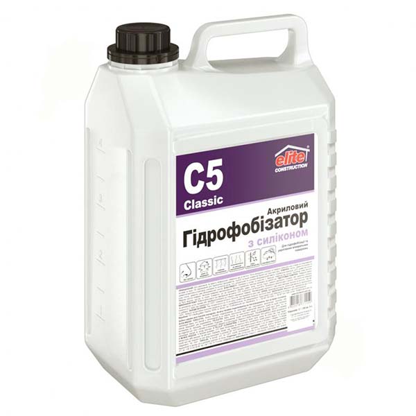 Гідрофобізатор водовідштовхувальна Elite Construction Грунтовка Класик-5 5 л