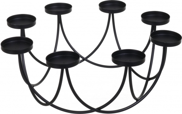 Подсвечник металлический на 8 свечей черный 305х305х120 мм AAE324400