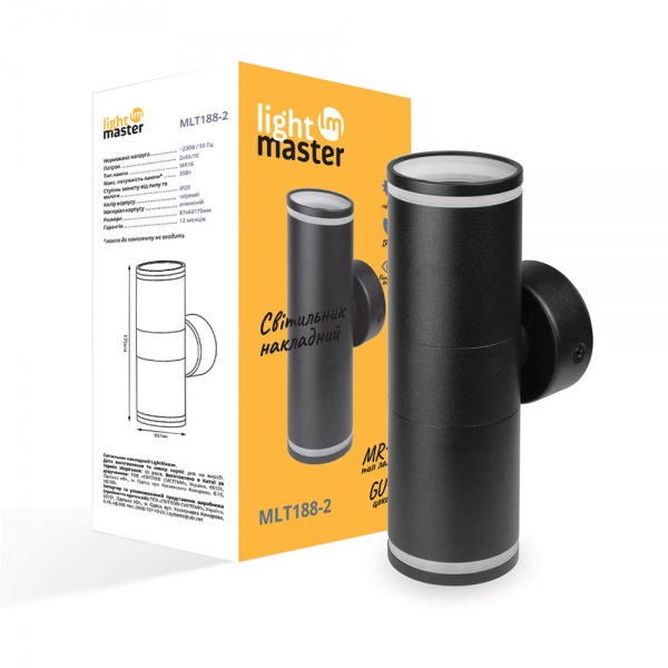 Светильник точечный MLT188-2 MR16 35 Вт GU10 черный LightMaster MLT188-2 MR16/GU10