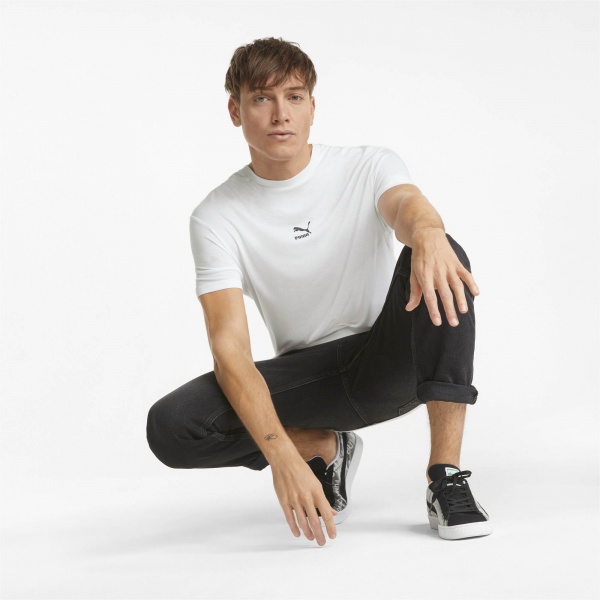 Футболка Puma Classics Relaxed Splitside Tee 53357302 р.S білий