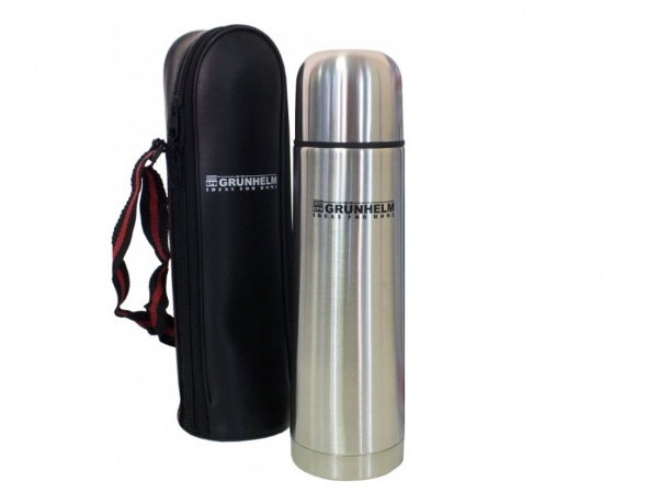 Термос 1000 мл с чехлом Grunhelm