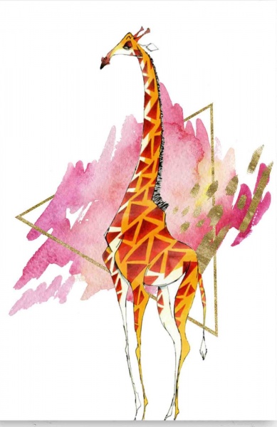 Картина на холсте Танец жирафа (без рамы) 55x80 см ТЕРРАВОЛ 